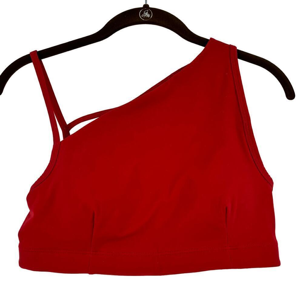 Sweaty Betty‎ Asymmetric Sculpt Bralette Sports Bra Size S Red Strappy Back